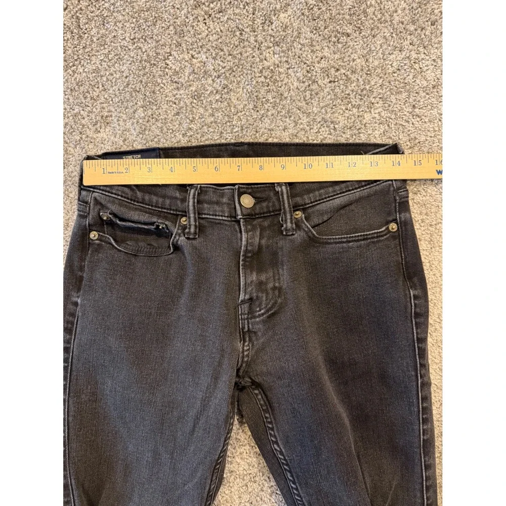 Abercrombie & Fitch Jeans Mens 28x30 Blk Langdon Skinny Distressed Stretch Denim